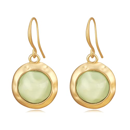 Gold Earrings 14k Gold Plated Hoop Earrings Dainty Pearl hoop Disc Coin Bead Starfish Teardrop Circle Dangle Drop Earrings for Women Hypoallergenic Jewelry Gifts - color: Dangle-Gold