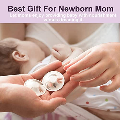 Boboduck Nipple Shields for Nursing Newborn - 925 Silver Nursing Cups Protect Your Nursing Nipple, Newborn Must Haves Nipple Pads, Nipple Covers Protector for Breastfeeding (Standard Size) - size: Standard