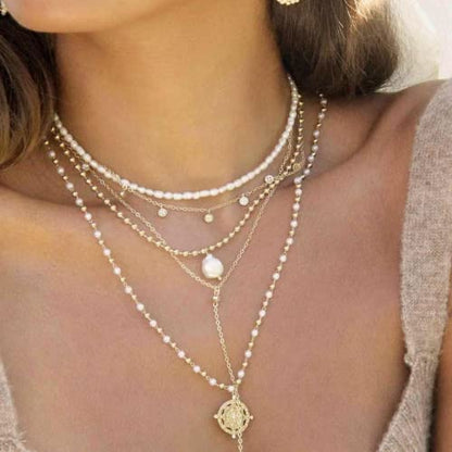 Ettika Lariat Necklace for Women. Gold Drop Necklace, Necklaces for Women. 18K Gold or Rhodium Plated Chain. Trendy Jewelry - color: N2076 Gold