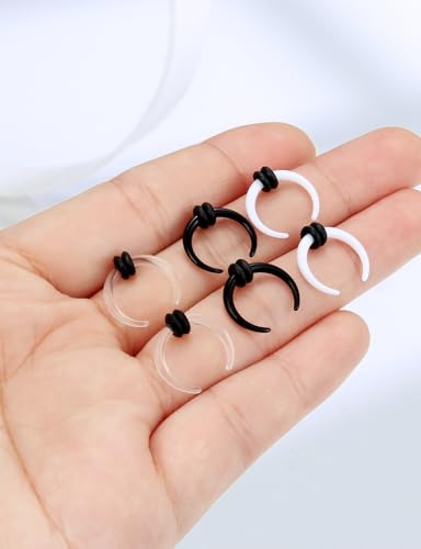 14-00G Ears Gauges Tunnels Plugs for Women Acrylic Buffalo Pincher Ear Gauge Septum Stretching Kit Nose Piercing Kit Earring Expander Stretcher Earrings Piercing Jewelry for Women Men - style: 12G Tapers