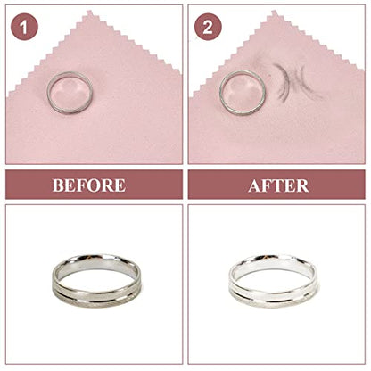 PINGMIC Jewelry Polishing Cloth, 250 PCS Silver Cleaning Cloths | 3.15" × 3.15" individually wrapped polishing cloths for sterling silver, gold, platinum, brass, copper, and more - color: 250pcs