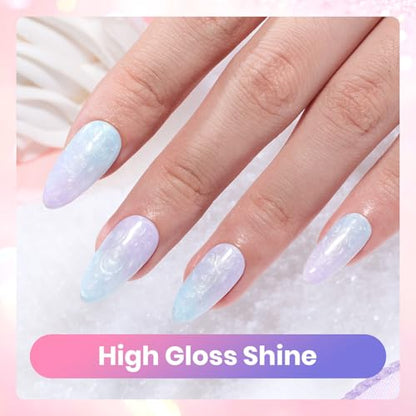 Beetles Gel Nail Polish Set- Creamy Twist 6 Colors Pearlescent Gel Polish | with Dotting Pen Soak Off UV/LED Nail Polish Gel Home Salon Manicure Nail Gel Gift for Women - color: Creamy Twist