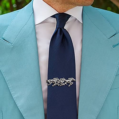 HAWSON 2 inch Tie Clip for Men-Novelty Sport Necktie Bar Clip,Tie Pin,Special Interesting Gift for Men - style: Horse racing