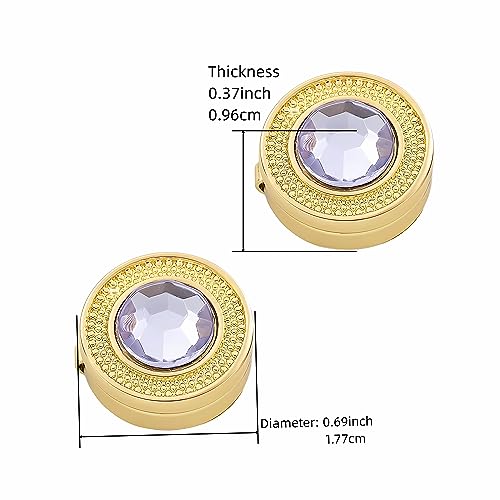 Mens Button Covers Tuxedo Shirt Cufflinks Alternative | Fake cufflinks and alternative fashion jewelry accessories for mens formal business dress shirts suits and groomsmen - color: H Golden purple