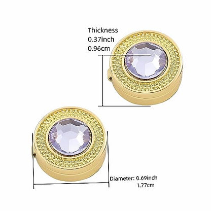 Mens Button Covers Tuxedo Shirt Cufflinks Alternative | Fake cufflinks and alternative fashion jewelry accessories for mens formal business dress shirts suits and groomsmen - color: H Golden purple