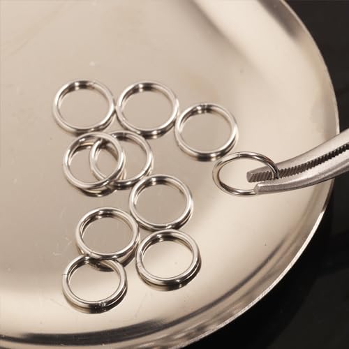 MOQIKAKA16G 18G 20G Surgical Steel Nose Septum Rings Hoops - Stainless Steel Hinged Clicker Segment Nose Rings Hoop Helix Cartilage Daith Tragus Sleeper Earrings, Ear Plugs Tunnels Gauges - color: Classic Silver 10PCS, size: 16g 6mm