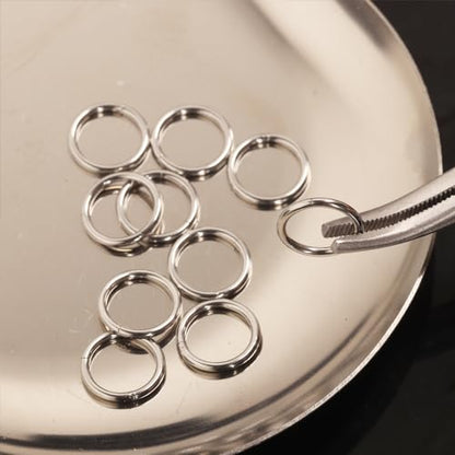 MOQIKAKA16G 18G 20G Surgical Steel Nose Septum Rings Hoops - Stainless Steel Hinged Clicker Segment Nose Rings Hoop Helix Cartilage Daith Tragus Sleeper Earrings, Ear Plugs Tunnels Gauges - color: Classic Silver 10PCS, size: 16g 6mm