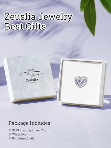 Heart Birthstone Charms for Bracelets, 925 Sterling Silver Women Bead Charms for Charm Bracelets Necklace, Mother's Day Birthday Anniversary Jewelry Gifts for Wife Mom Grandma Daughter - style: Bead - June - Alexandrite