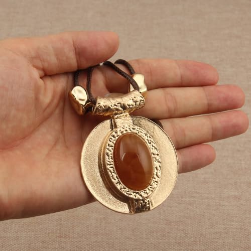 Chunky Pendant Necklace for Women Vintage Boho Necklaces Choker Layered Statement Necklaces Bohemian Jewlery Gifts - style: Boho Style Necklace Women
