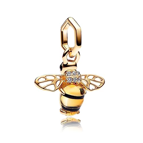 10 Pack Silver Bead Charms for Bracelets and Necklaces Pendant Dangle Beads Jewelry Gifts for Women Charm Set - color: Gold