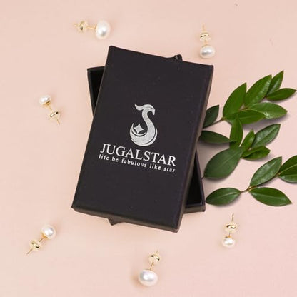 Freshwater Cultured Pearl Stud Earrings, 18K Gold Plated Sterling Silver | AAAA+ Handpicked Pearl Earrings with Hypoallergenic Design, Elegant Jewelry Gift for Women’s Daily Wear - size: 10mm