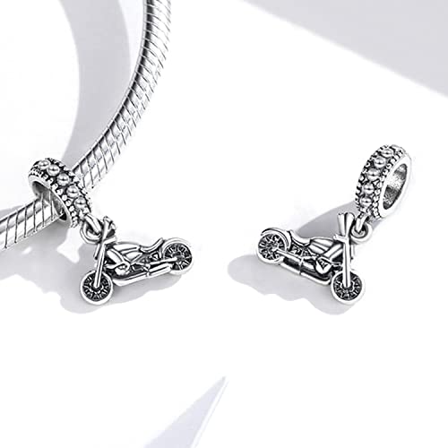 Animal Charms for Bracelets 925 Sterling Silver Bead Charms Bee Butterfly Fox Charm Fits Bracelets and Necklaces Cute Charms for Women - color: Motorcycle