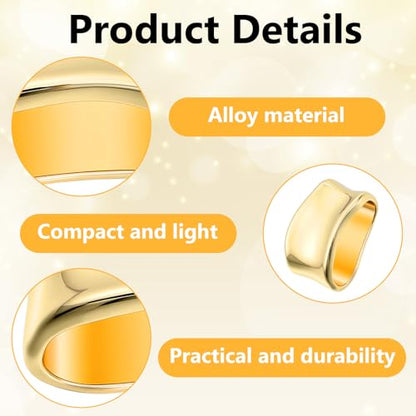 2 Pcs Silk Scarf Ring Scarves Shawl Clip Oblate Minimalist Metal Scarf Slide Buckle Brooches Clothing Accessories for Women Shawls and Scarves Gold Silver
