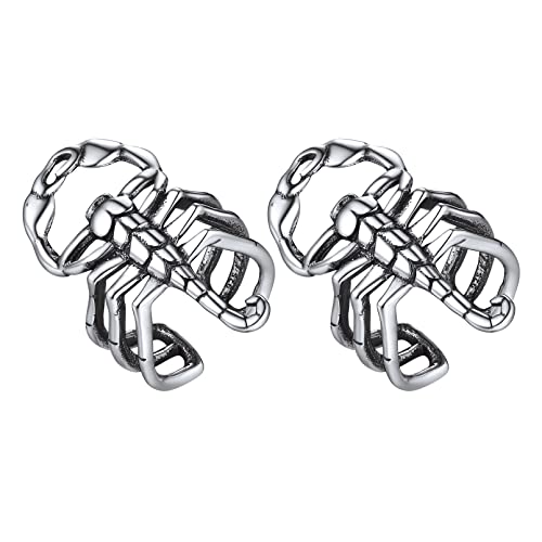 ChicSilver 925 Sterling Silver Ear Cuffs Non-Piercing Cartilage Earrings: Various Styles, Conch Cuffs (with Gift Box) - style: G: Scorpion