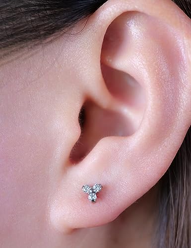 Limerencia G23 Pure Titanium Hypoallergenic Earrings | F136 Implant Grade Titanium Jewelry for Sensitive Ears - color: Trinity CZ
