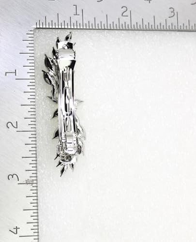Faship White Opal Rhinestone Crystal Small Floral Hair Barrette Clip - color: White Opal