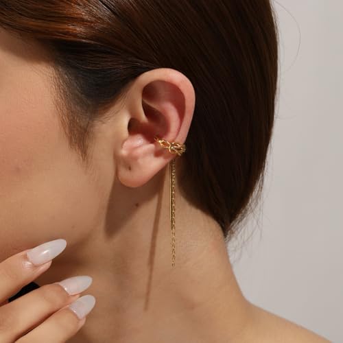 Ear Cuff for Women,Non Piercing Huggie Ear Cuff Earrings | Non Piercing Vintage Adjustable Ear Cuff Earrings Clip On Cartilage Ear Jewelry - style: Celtic