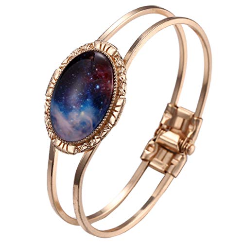 Minache Gold Silver Oval Bezel Tray Cuff Bangles Bracelets for Women,20mm Blank Cuff Style Bracelet Trays for Bracelet DIY Making - color: Steel color