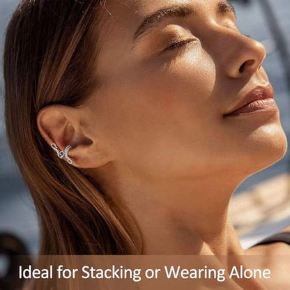 ChicSilver 925 Sterling Silver Ear Cuffs Non-Piercing Cartilage Earrings: Various Styles, Conch Cuffs (with Gift Box) - style: E: Octopus Tentacle