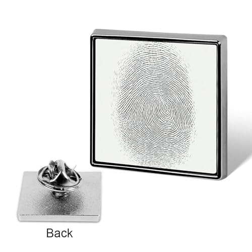 Minimalist Fingerprint Simple Lines Abstract Unisex Brooches & Pins Square Lightweight Lapel Badge Jewelry for Clothing Shawl Hat