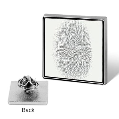 Minimalist Fingerprint Simple Lines Abstract Unisex Brooches & Pins Square Lightweight Lapel Badge Jewelry for Clothing Shawl Hat