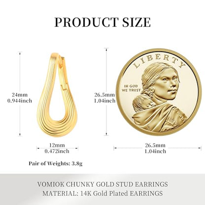 Gold Silver Huggie Hoop Earrings for Women 18K Gold & Sterling Silver Plated Cubic Zirconia Hoop Earrings Double Small Huggie Earring Lightweight Hypoallergenic Trendy Jewelry Gift - color: 02-Minimalist Gold