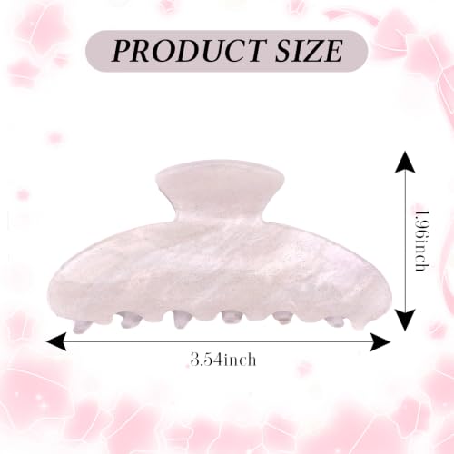 2Pcs Hair Claw Clips for Women Cute Hair Clips Accessories Ideal Gift - color: White and Light Purple