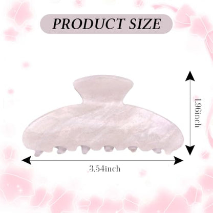 2Pcs Hair Claw Clips for Women Cute Hair Clips Accessories Ideal Gift - color: White and Light Purple