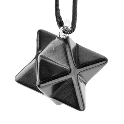 Shungite Pendants - Various Geometric Shapes - Authentic Stone - Certified - style: Merkaba