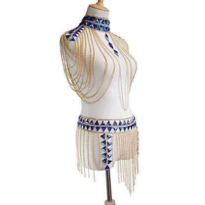 Women's Sexy Suit Body Chain - color: F-Gold Colour