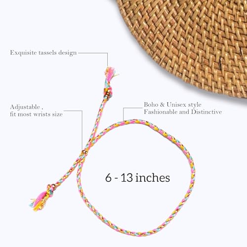 37/52 Pieces Woven Wrap Friendship Bracelets, Handmade Braided Colorful Adjustable Beaded String Bracelet, Boho Friendship Anklets Bracelets for Women, Birthday Gifts Party Presents. - style: Classic -52 pcs