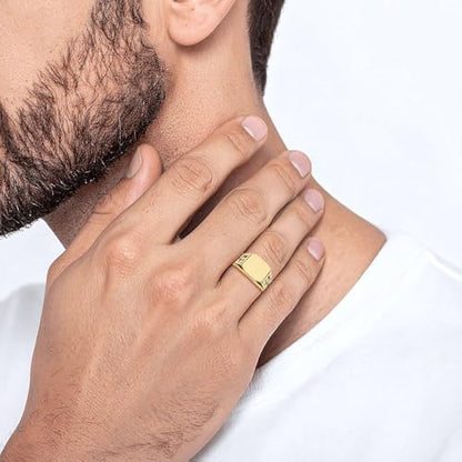 IceCarats 14K Solid Yellow Gold Filigree Signet Ring