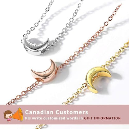 ChicSilver Personalized 925 Sterling Silver Tiny Heart/Moon/Star/Sun/Dot/Triangle Anklets Simple Dainty Foot Jewelry for Women, Silver/Gold Plated/Rose Gold Plated - style: Rose Gold Moon Custom