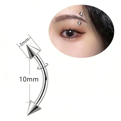 Zolure Eyebrow Piercing Jewelry Curved Barbell Stianless Steel Tiny Eyebrow Ring Daith Rook Earrings Vertical Labret Lip Jewelrys Ear Helix Conch for Women Men 16g 6mm/8mm/10mm - color: 16G 6mm/8mm/10mm #1S