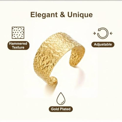 Exquisite and Stylish Gold Bracelet, Fashion Jewelry, Women's Gold Accessories – Ideal Gift for Mom, Wife or Girlfriend - style: Frosted texture wide-face C-shaped bracelet