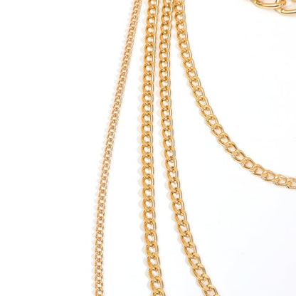 Sexy tassel body chain bra chain gold body jewelry bikini chain beach shoulder chain accessories carnival nightclub party gift (golden-3666) - style: golden-3666