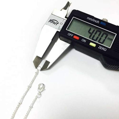 Wholesale 12PCS Silver Plated Brass Curb Chain Satellite Beaded Chains | Bulk for Jewelry Making (30 Inch(1.5mm)) - color: Silver, size: 30 inch-1.5mm