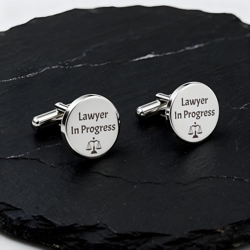 Law Student Gifts for Men Christmas Gifts Law School Essentials Supplies Stainless Steel Cuff Links Cufflink Future Lawyer to Be Gift Cool Birthday Presents Small Stocking Stuffers Valentines Day Gift