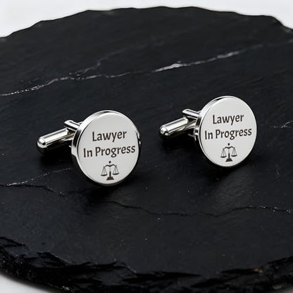 Law Student Gifts for Men Christmas Gifts Law School Essentials Supplies Stainless Steel Cuff Links Cufflink Future Lawyer to Be Gift Cool Birthday Presents Small Stocking Stuffers Valentines Day Gift