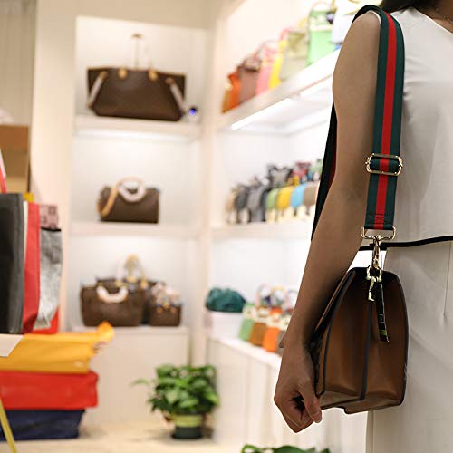 Kolti Purse Strap Replacement Crossbody Handbag Stripe Wide Adjustable - color: Gold Buckle-14