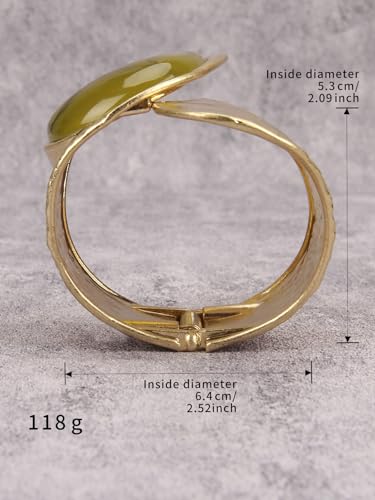 Gold Cuff Bracelet for Women Chunky Bracelet Statement Bracelet | Chunky Bangle Bracelets for Women Silver Beaded Open Bangle Stackable Stretch Bead Bracelet Boho Jewelry Gift for Wife Couple - style: Cuff Bangle Bracelets for Women