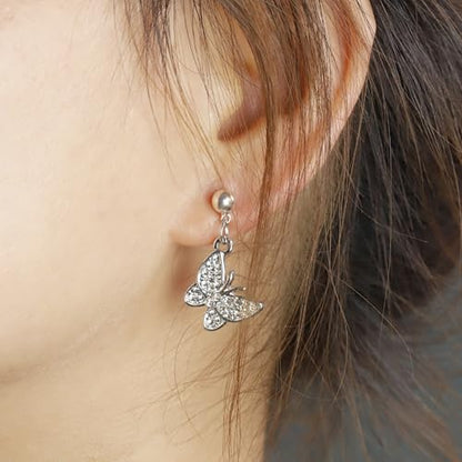 925 Sterling Silver Earrings Making Posts Ball Studs with Loop Ear Backs | Hypoallergenic 3/4/5mm Ball/Flat Stud Post Replace Butterfly Ear Backs for Dangle Charm Pendant Earring Jewelry Making Set - color: Ball_Silver