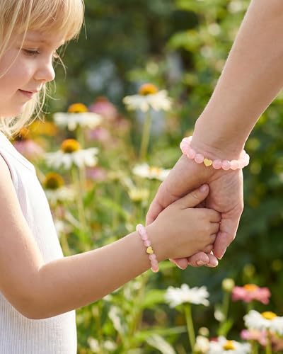 Matching Heart Bracelets for Mommy and Me Adjustable Hearts Charm Chain Bracelet Matching Mother Daughter Bracelets Set for 2 Birthday Mothers Day Gifts - color: A5:mother daughter bracelets