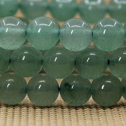 Angelstones Gemstones 8mm Round Beads Healing Crystal Bracelet for women | Natural Gemstone, Handmade Gifts for Women, Healing Crystal Round Beaded Stretch Bracelets, Unisex Jewelry for Women and Men - color: Green Aventurine