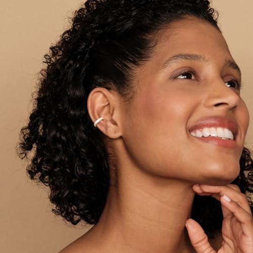 PAVOI 14K Gold Plated CZ Ear Cuff Earrings for Women, Clip On Cartilage | Hypoallergenic Huggie Ear Cuffs with Cubic Zirconia - style: Pave
