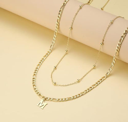 Initial Waist Chain for Women Beads Charm Belt Adjustable Belly Accessories Layered Body Jewelry Sets - style: M