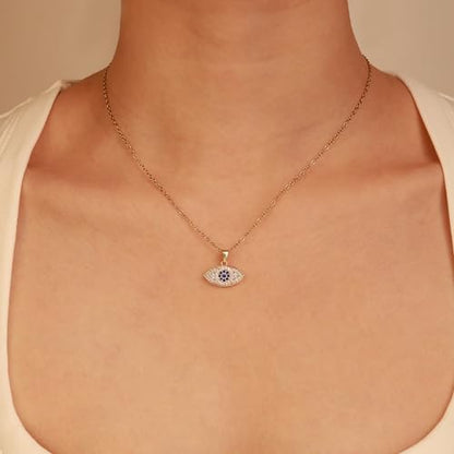 2 PCs Gold Plated Necklace Set for Women - Non Tarnish Jewelry Gift with Fashion Design - style: Evil Eye 3