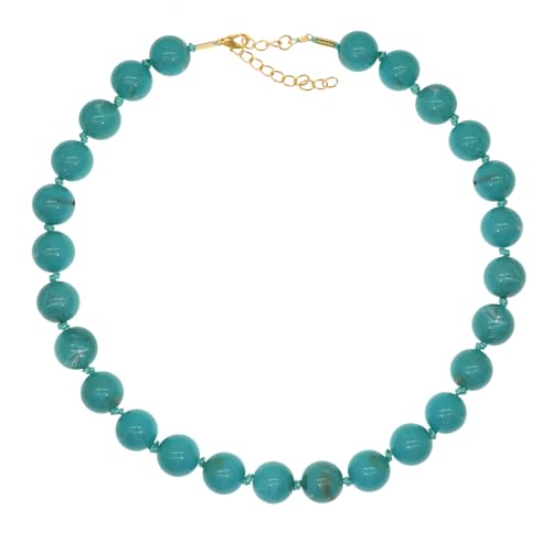 JNF Chunky Beaded Necklaces Women Large Big Ball Bead Choker Necklace Bold Statement Beads jewelry Gift - color: turquoise bead