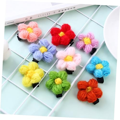 12pcs Flower Hair Clips Bobby Pins for Mixed Colors Birthday Headwear Hair Accessories Set Random Color