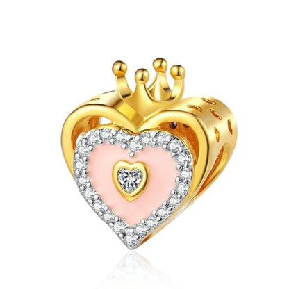 Charm for Bracelets and Necklaces, Heart Animals 925 Sterling Silver Bead Celestial Sun Moon Star Charms Jewelry Gift for Women Girls - color: Happy Birthday Heart Charm
